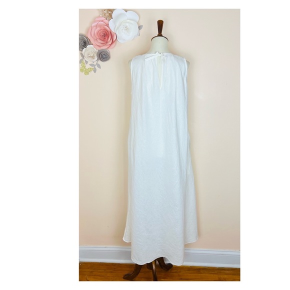 New! BOSS Hugo Boss C Dras Sleeveless Relaxed Fit Linen Maxi Dress - Picture 7 of 9